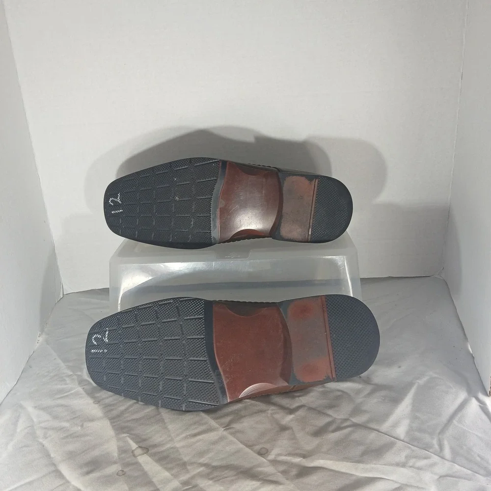 Madden M-ROYAL Slip On Loafers 10M Brown Square Toe Dress Shoes Business‎ Casual